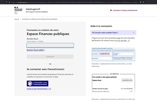 Ordinateur > DGFIP > Se connecter