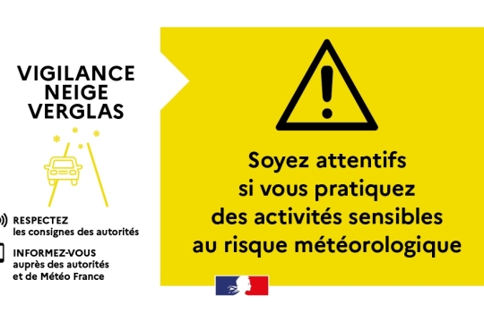 VIGILANCE JAUNE | Neige et verglas
