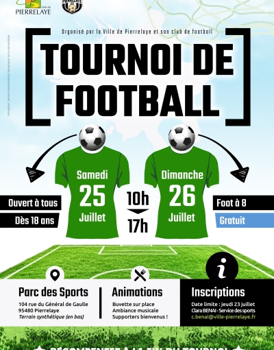 Tournoi de football - 25 et 26 juillet 2026