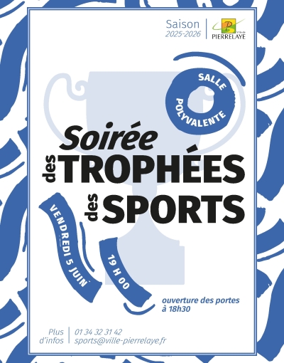 Affiche bleu - trophées des sports 2026