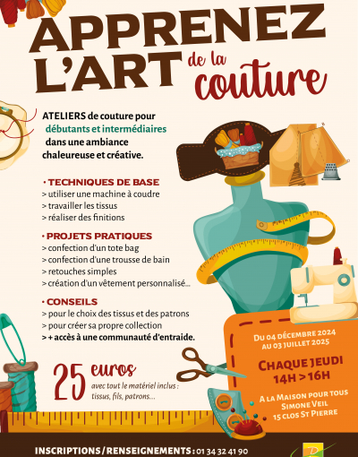 ATELIERS COUTURE proposés par le centre social