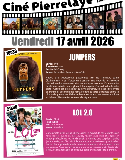 Affiche Ciné Pierrelaye du 17 avril 2026