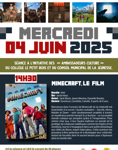 Ciné Pierrelaye | Minecraft, le film