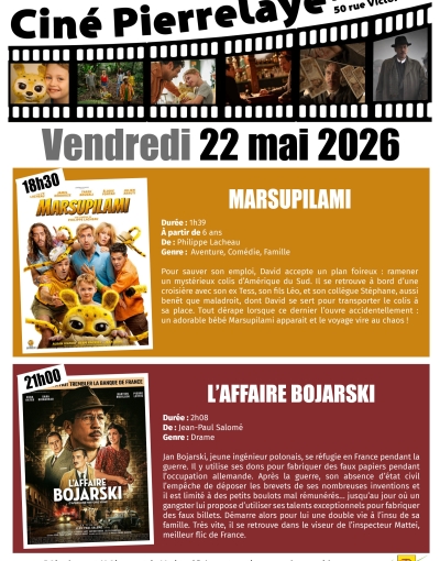 Ciné Pierrelaye - Marsupilami | Affaire Bojarski