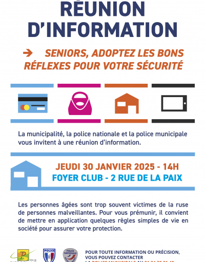 Réunion d'information pour les seniors : adoptez les bons réflexes !