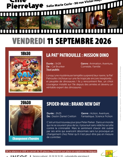 Ciné Pierrelaye | Pat' Patrouille et Spider-Man