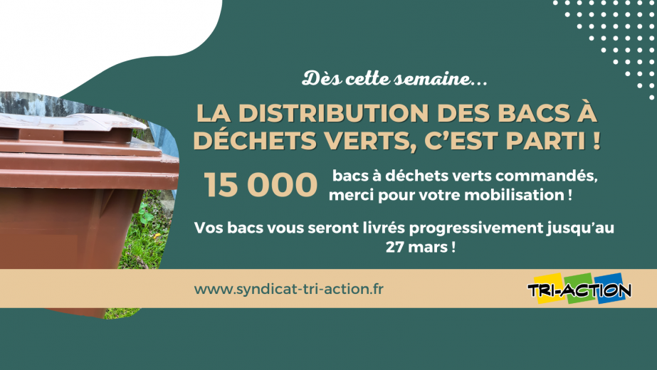 Distribution des bacs à déchets verts