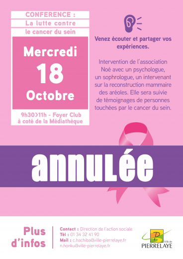 Octobre Conférence Annulée