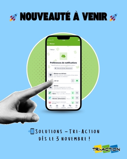 Tri action | Nouvelle application mobile dès le 3 novembre
