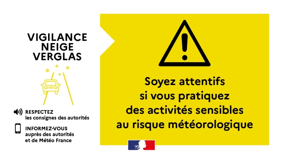 VIGILANCE JAUNE | Neige et verglas