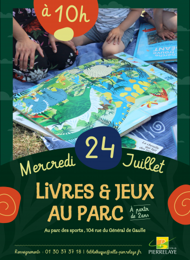 Livres et jeux au parc - 24 juillet