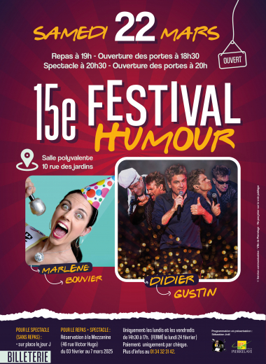 Festival humour 2025 avec Didier Gustin et Marlène Bouvier