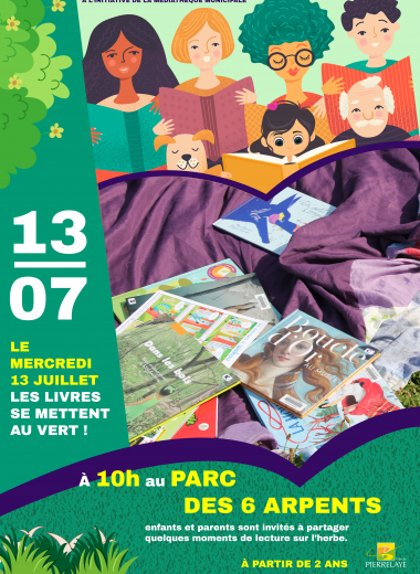 affiche de livres au vert