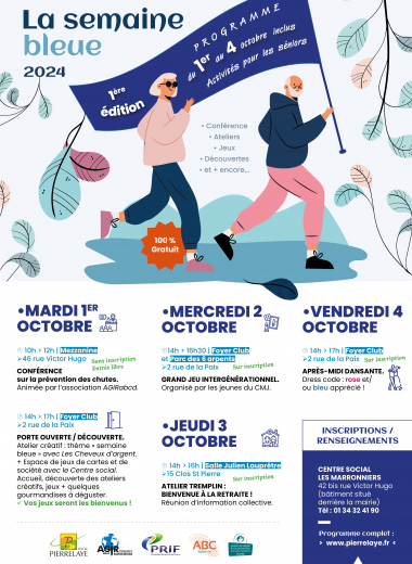 La semaine bleue | du 1er au 4 octobre inclus