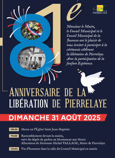 Affiche - Commémoration | la libération de Pierrelaye AOÛT 2025
