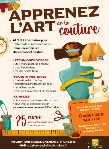 ATELIERS COUTURE proposés par le centre social