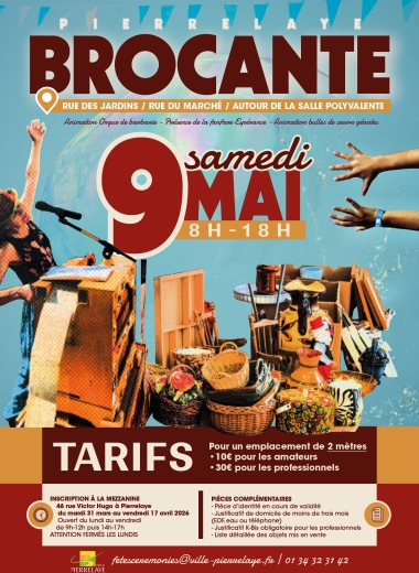 Affiche brocante | vide-grenier Pierrelaye 2026