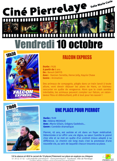 Ciné pierrelaye 10 octobre 2025