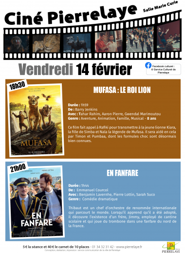 Ciné Pierrelaye 14 février 2025