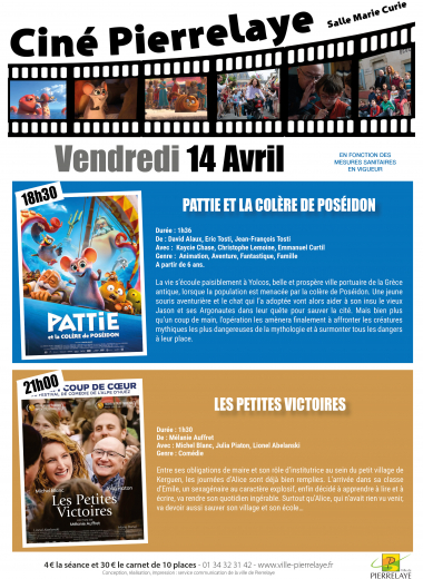 Ciné Pierrelaye du 14 avril