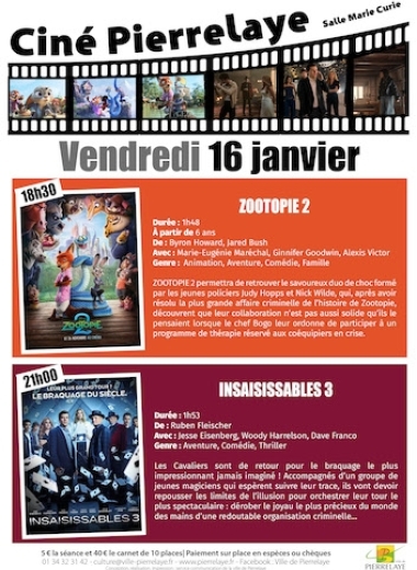 Ciné Pierrelaye | Zootopie 2 puis Insaisissables 3