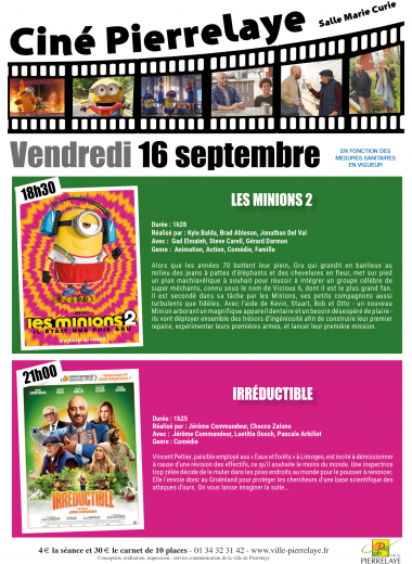 Ciné Pierrelaye du 16 septembre