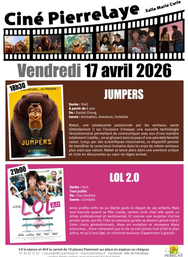 Affiche Ciné Pierrelaye du 17 avril 2026