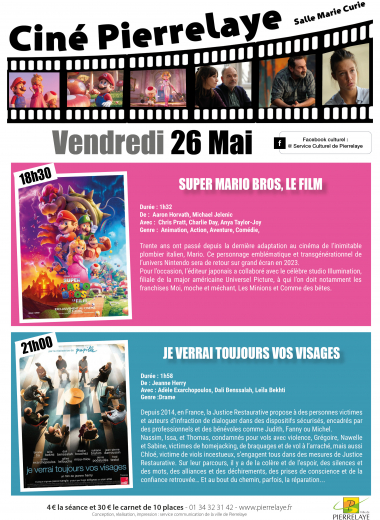 Ciné Pierrelaye du 26 mai