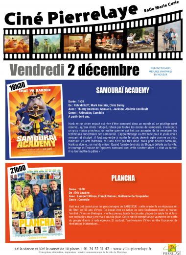 Ciné Pierrelaye du 2 décembre