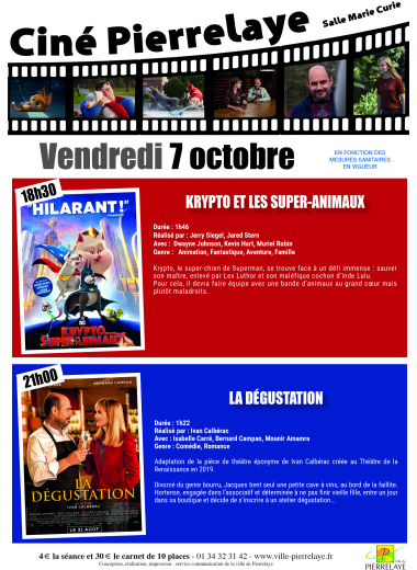 Ciné Pierrelaye du 7 octobre