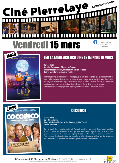 Ciné Pierrelaye du 15 mars 2024