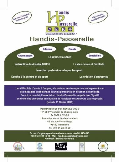 Flyer générique pour les permanences de handis-passerelle