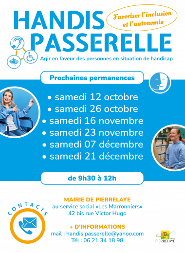 affiche des permanences de l'association handis-passerelle