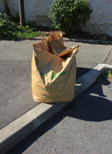 Distribution de sacs végétaux