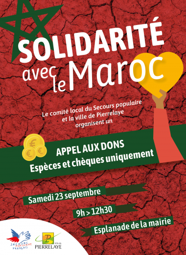 Solidarité avec le Maroc - samedi 23 septembre - Appel aux dons