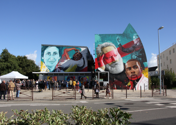 Inauguration de la fresque | médiathèque