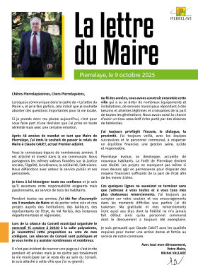 La lettre du Maire | Octobre 2025