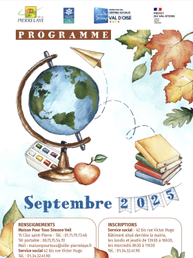 Couverture - Programme du centre social - Septembre