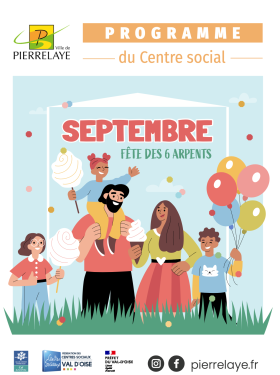 SEPTEMBRE 2026 | Couverture Programme des activités du Centre social