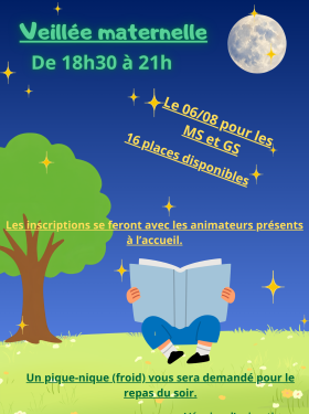 Couverture | dates des veillées de l'accueil de loisirs Août 2026